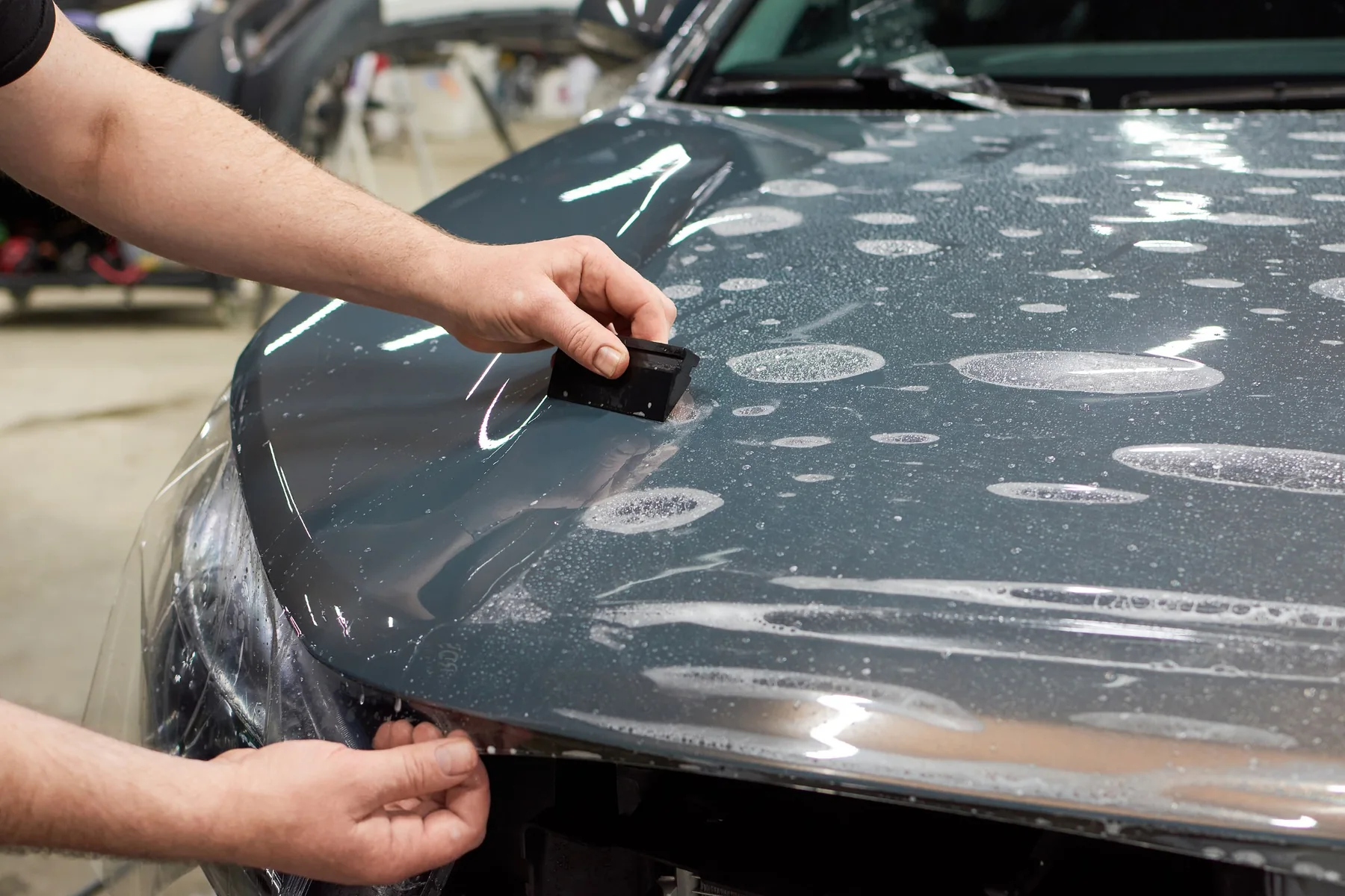 PPF hood installation